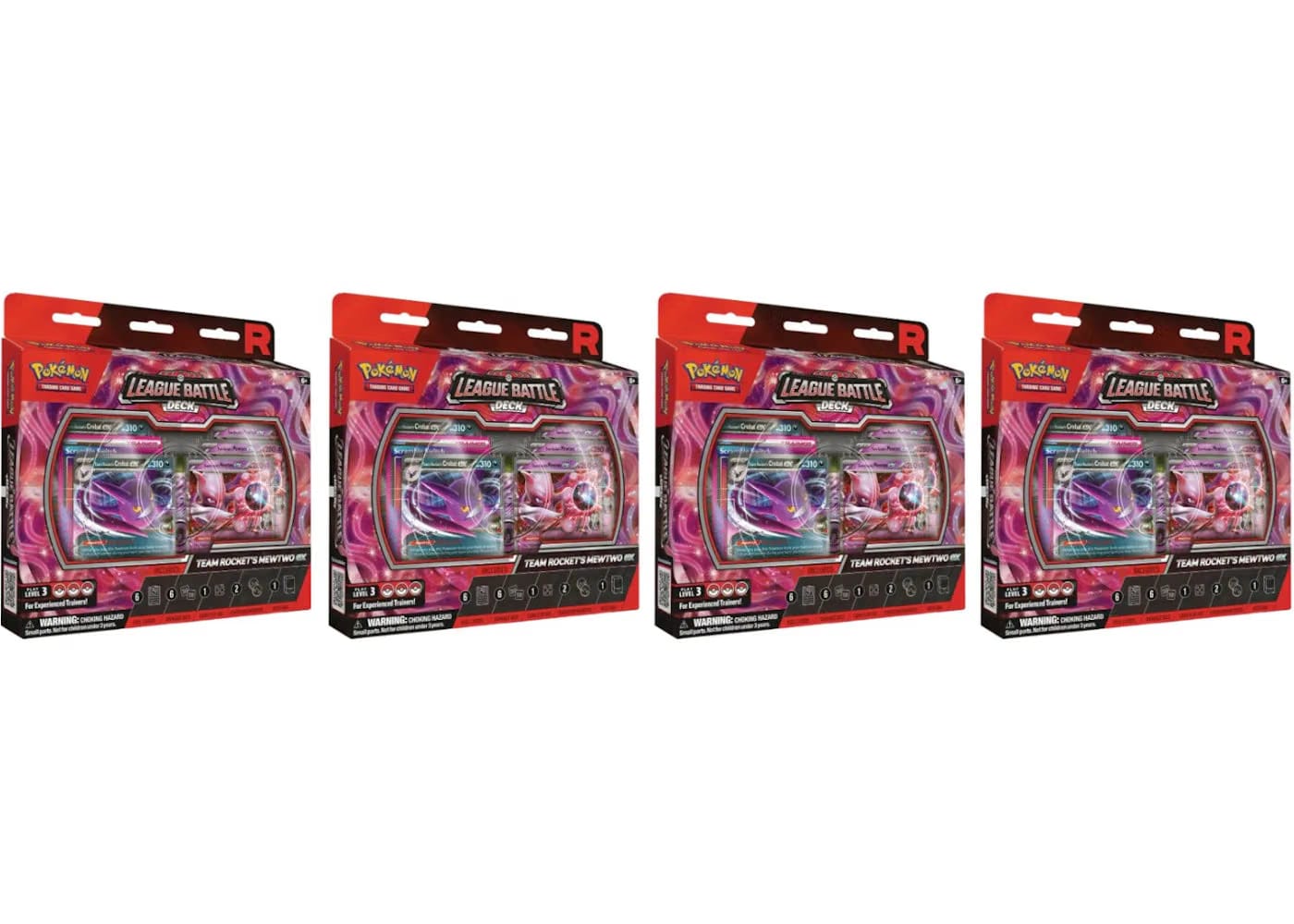 2025 Pokemon Team Rocket Mewtwo Ex League Battle Deck Box 4X Lot