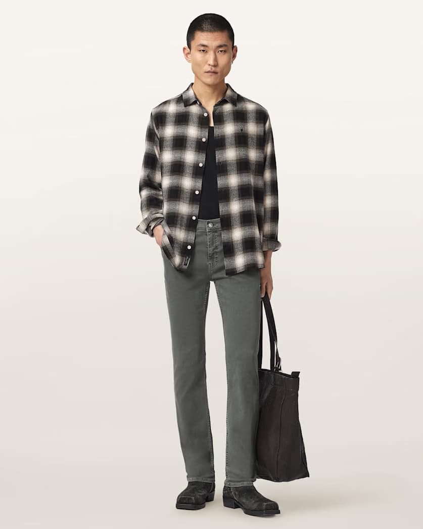AllSaints Sid Skinny Denim Ultra Jeans Khaki/Grey