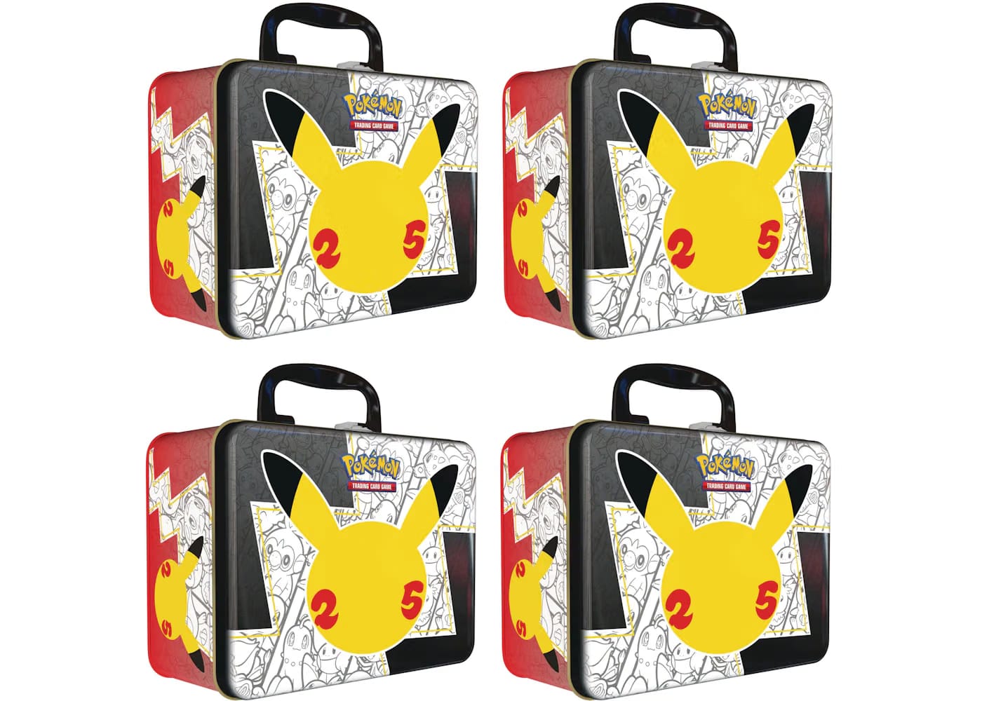 Pokemon Tcg 25Th Anniversary Celebrations Collector Chest Tin 4X Lot