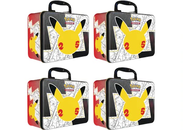 Pokemon Tcg 25Th Anniversary Celebrations Collector Chest Tin 4X Lot