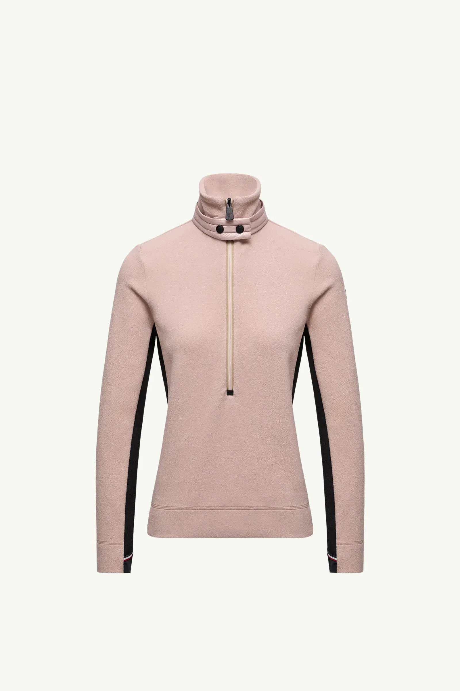 Moncler Half-Zip Turtleneck Light Pink Light Pink