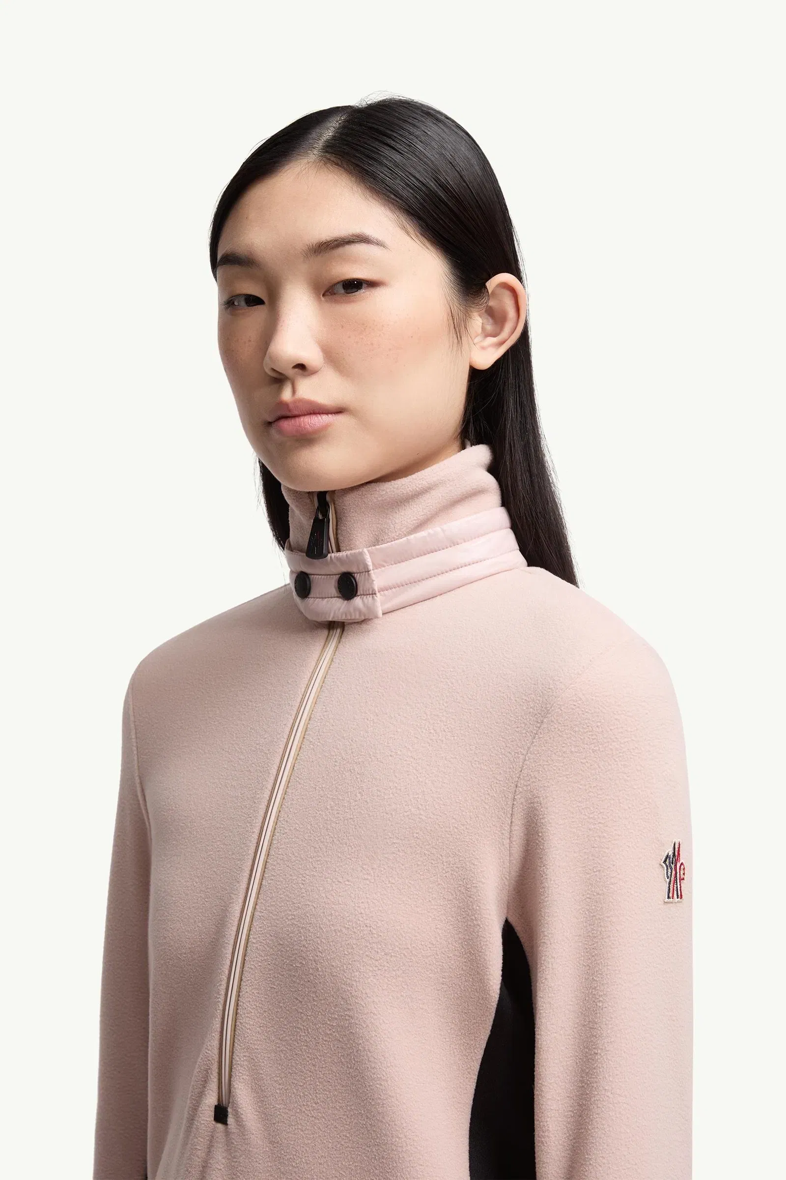 Moncler Half-Zip Turtleneck Light Pink Light Pink