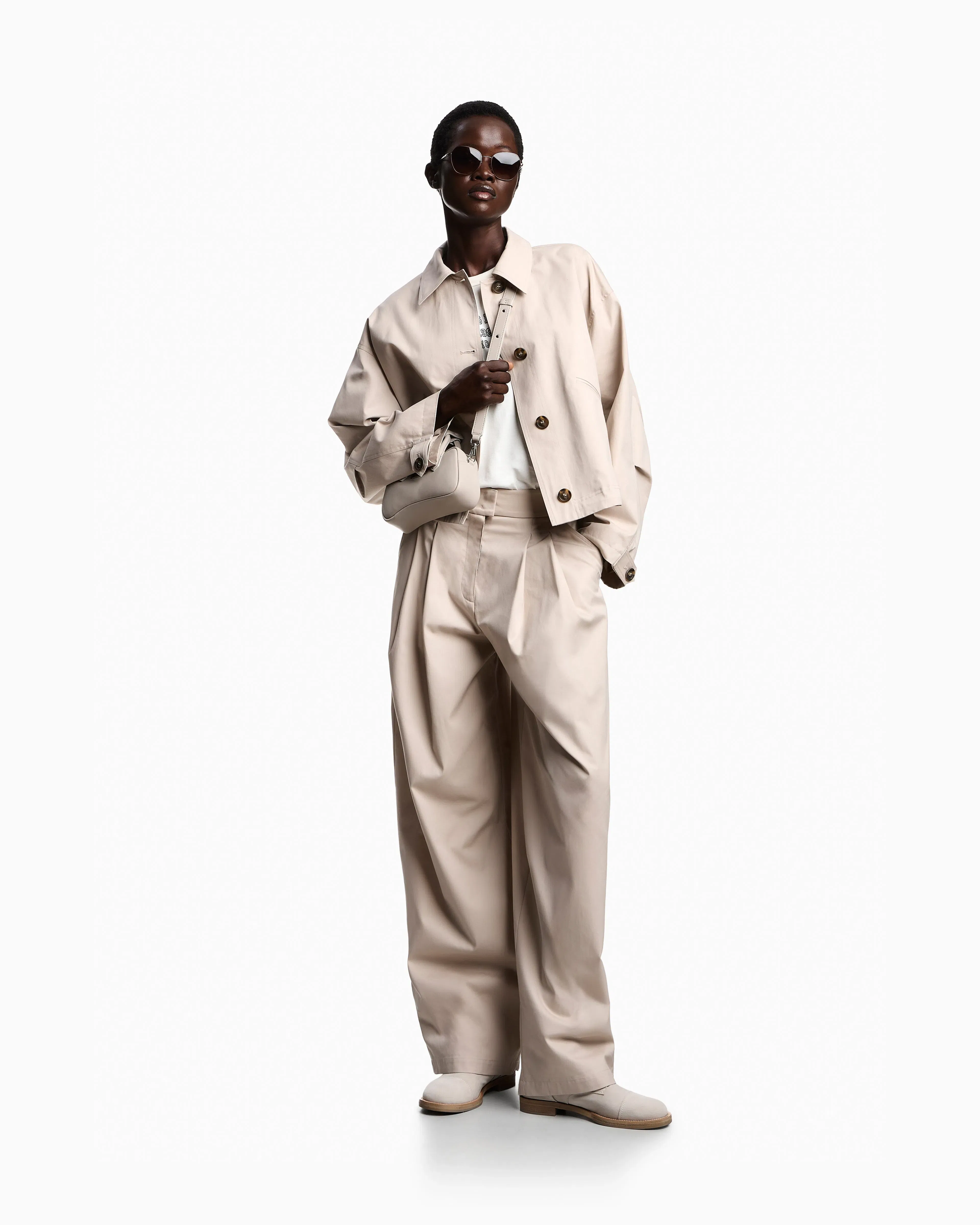 Emporio Armani Pima cotton gabardine blouson
