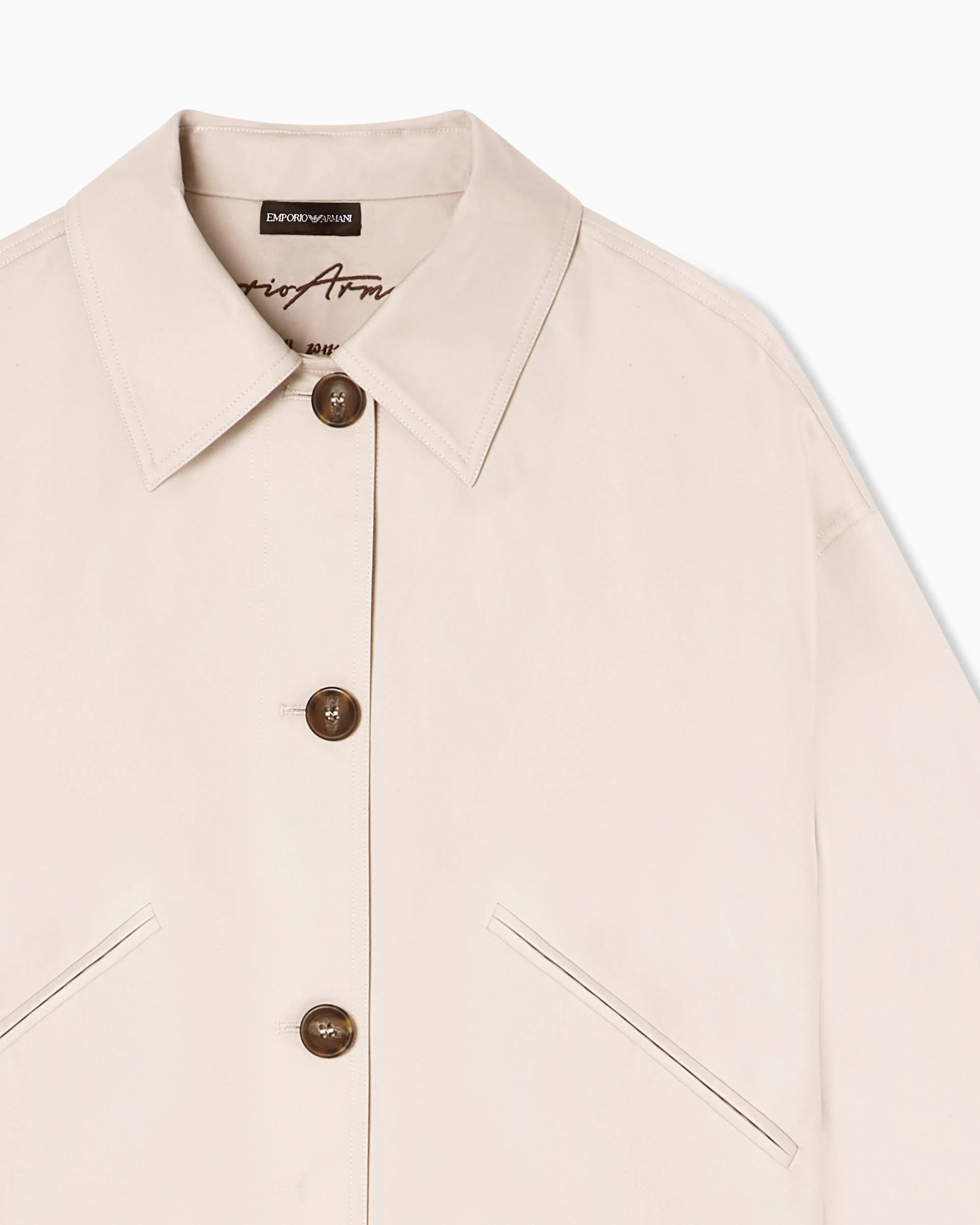 Emporio Armani Pima cotton gabardine blouson