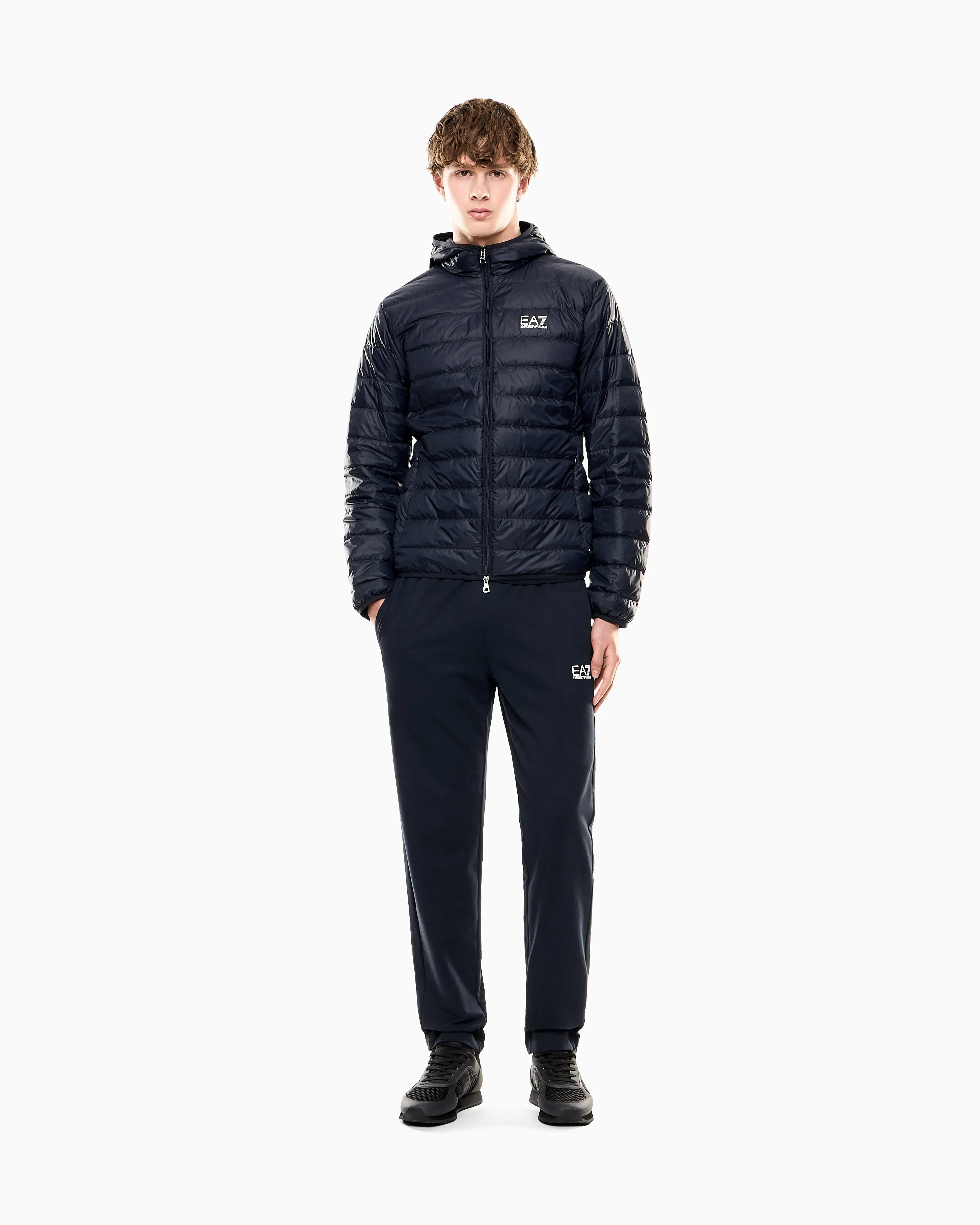 EA7 Insulated down jacket with fixed hood Core Identity