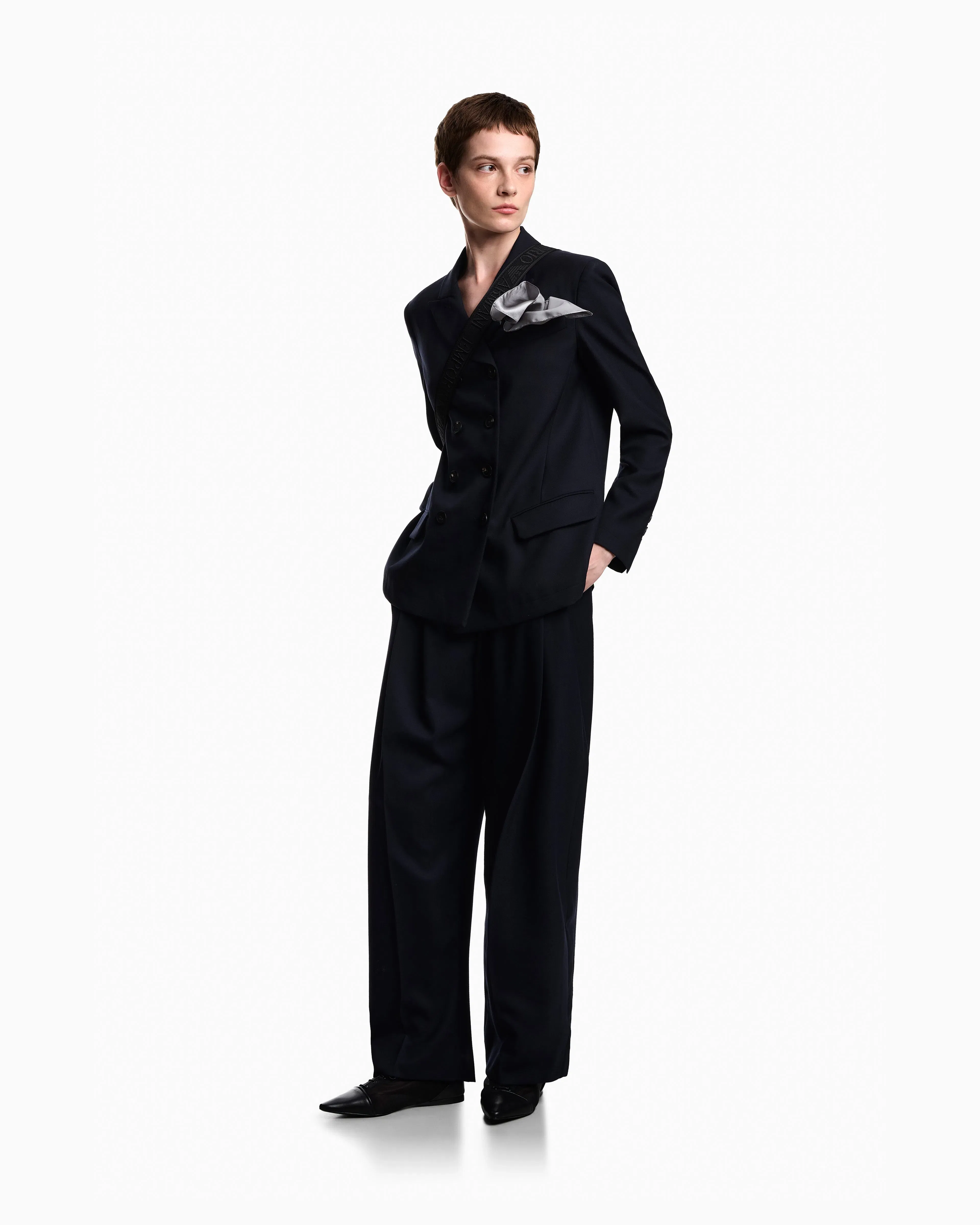 Emporio Armani Trousers with pleat in flowing wool