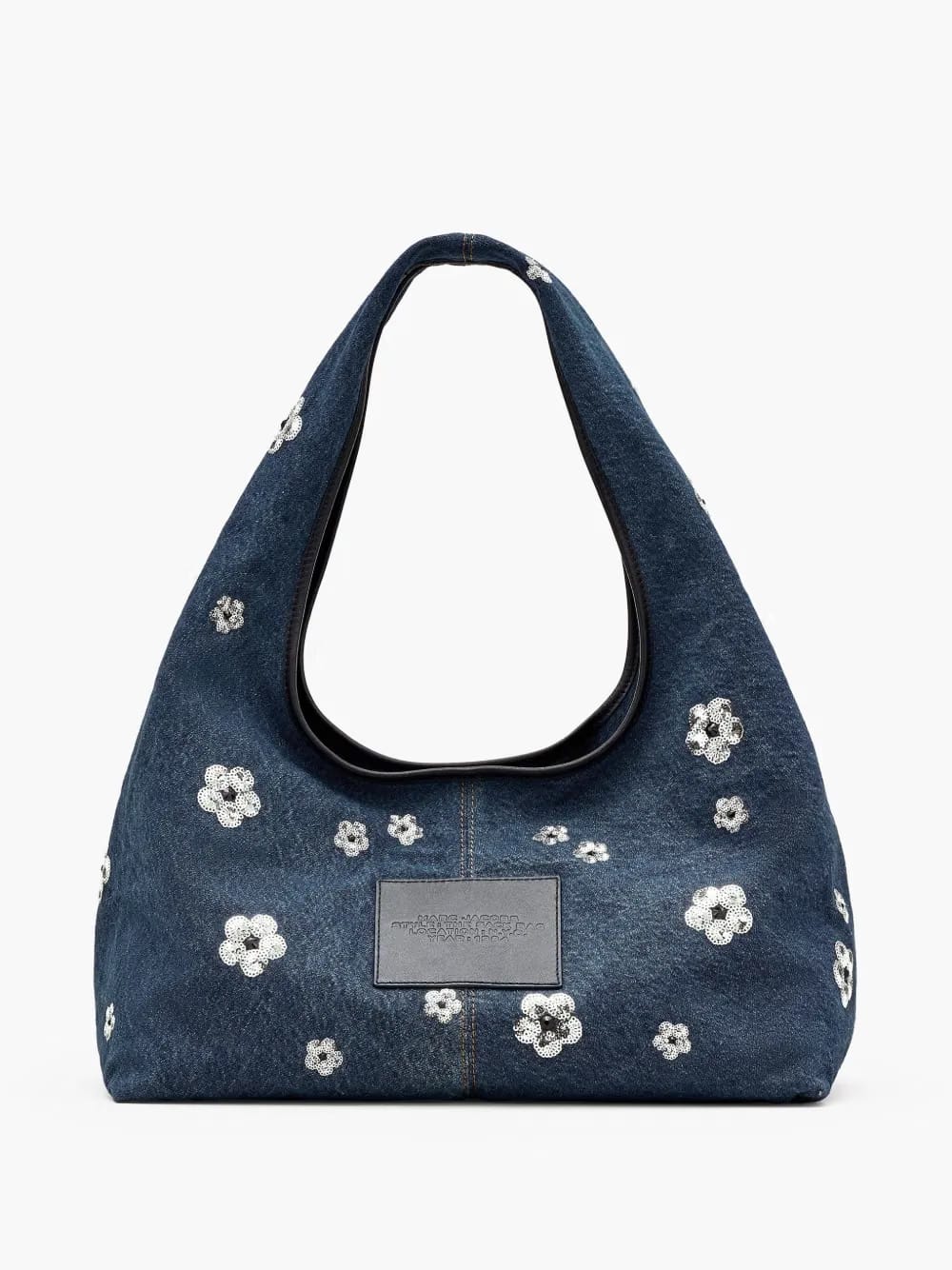 The Sequin Daisy Denim Sack tote bag