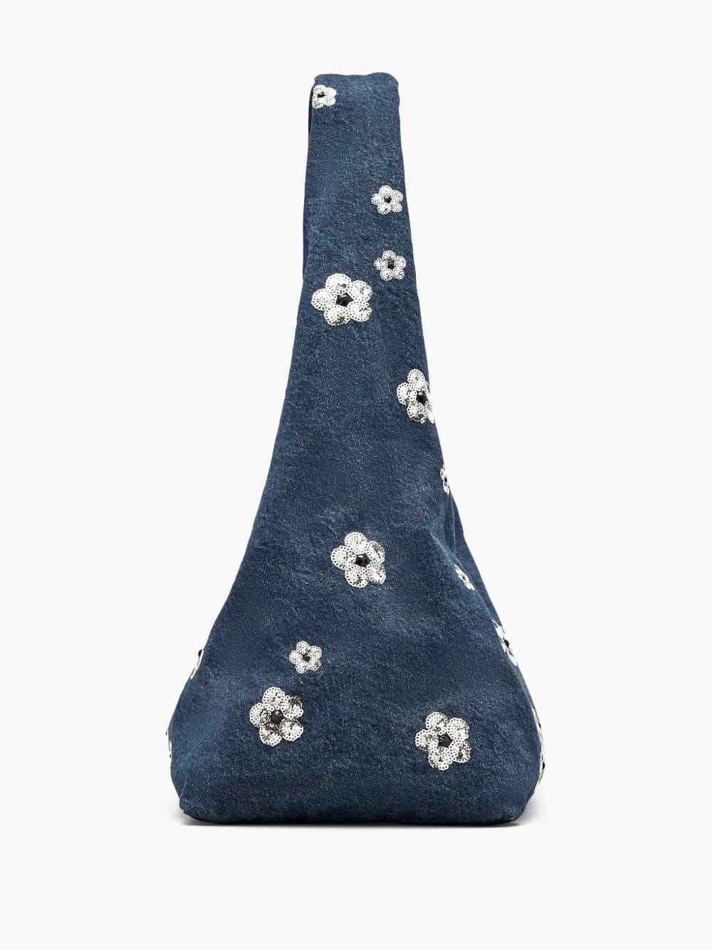 The Sequin Daisy Denim Sack tote bag