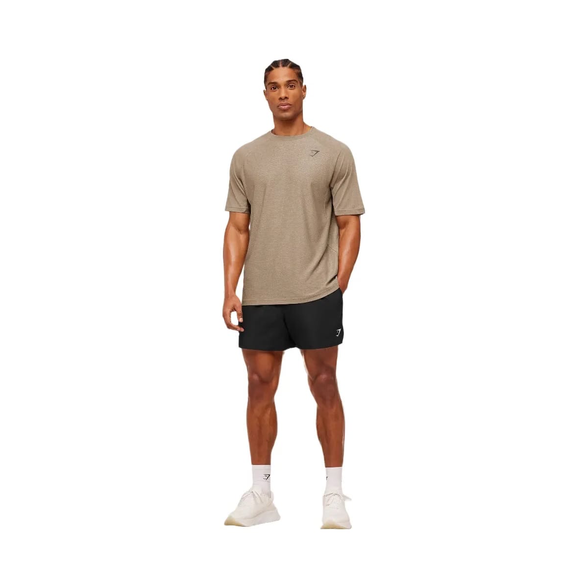 Gymshark Weekend T-Shirt "Cement Brown Tinted White"