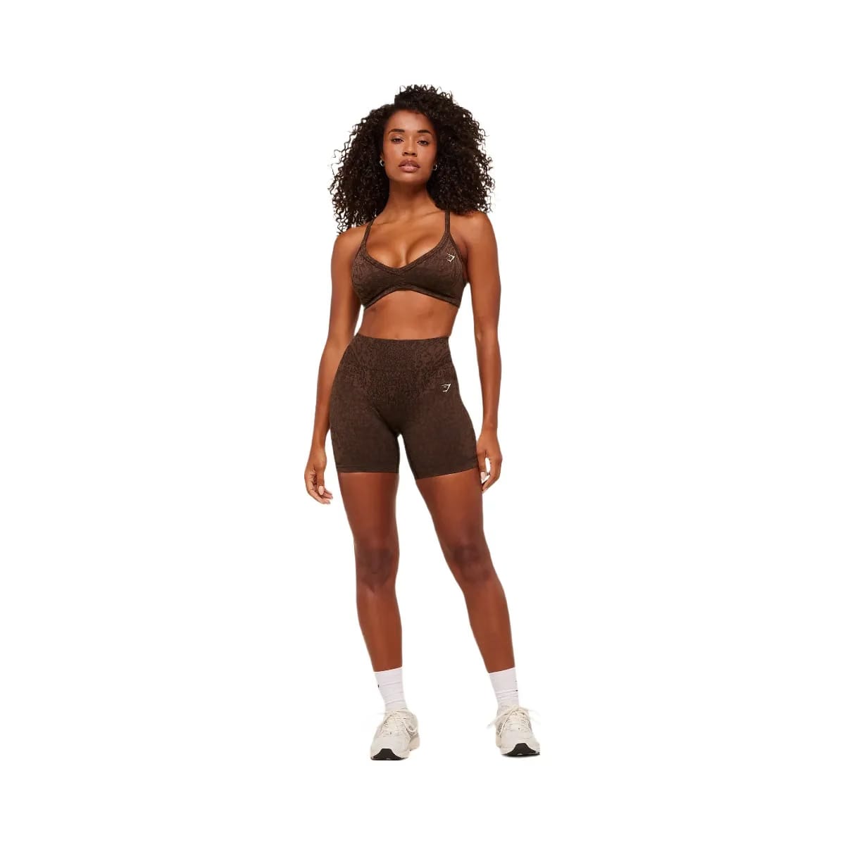 Gymshark Adapt Animal X Whitney Sports Bra "Archive Brown Soft Brown"
