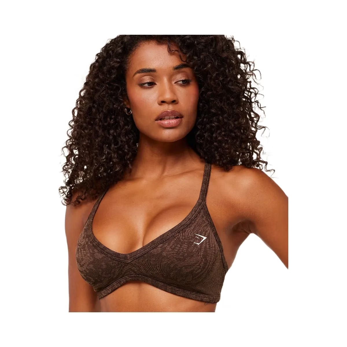 Gymshark Adapt Animal X Whitney Sports Bra "Archive Brown Soft Brown"