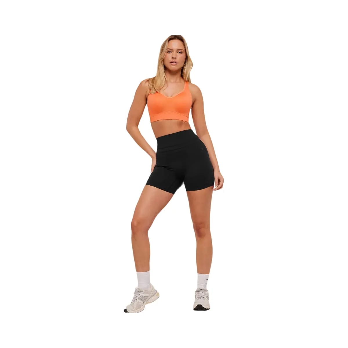 Gymshark High Support V-Neck Sports Bra "Dayglow Peach"