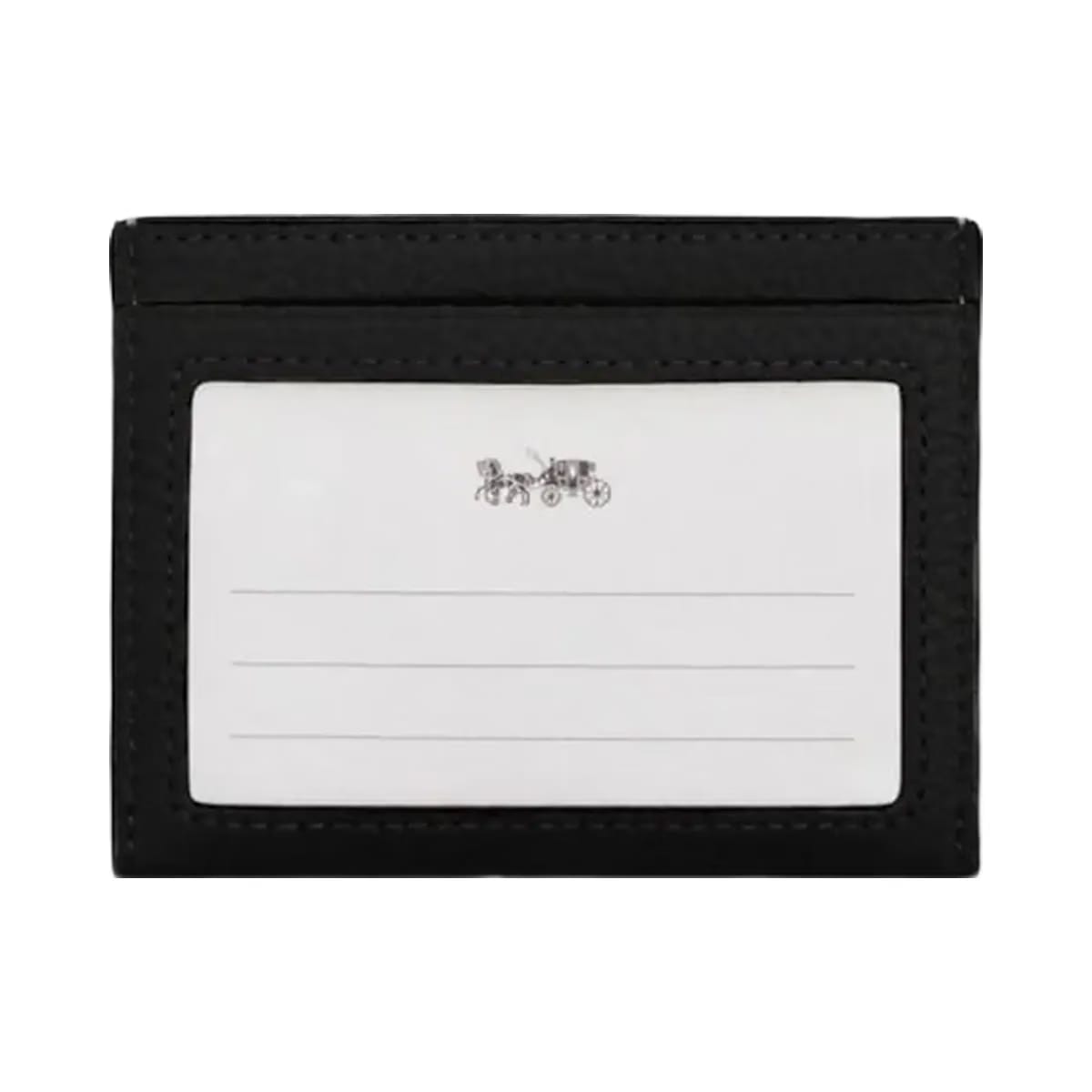 Coach Slim Id Card Case Pebbled Leather-Black