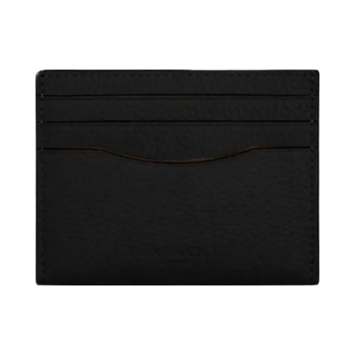 Coach Slim Id Card Case Pebbled Leather-Black