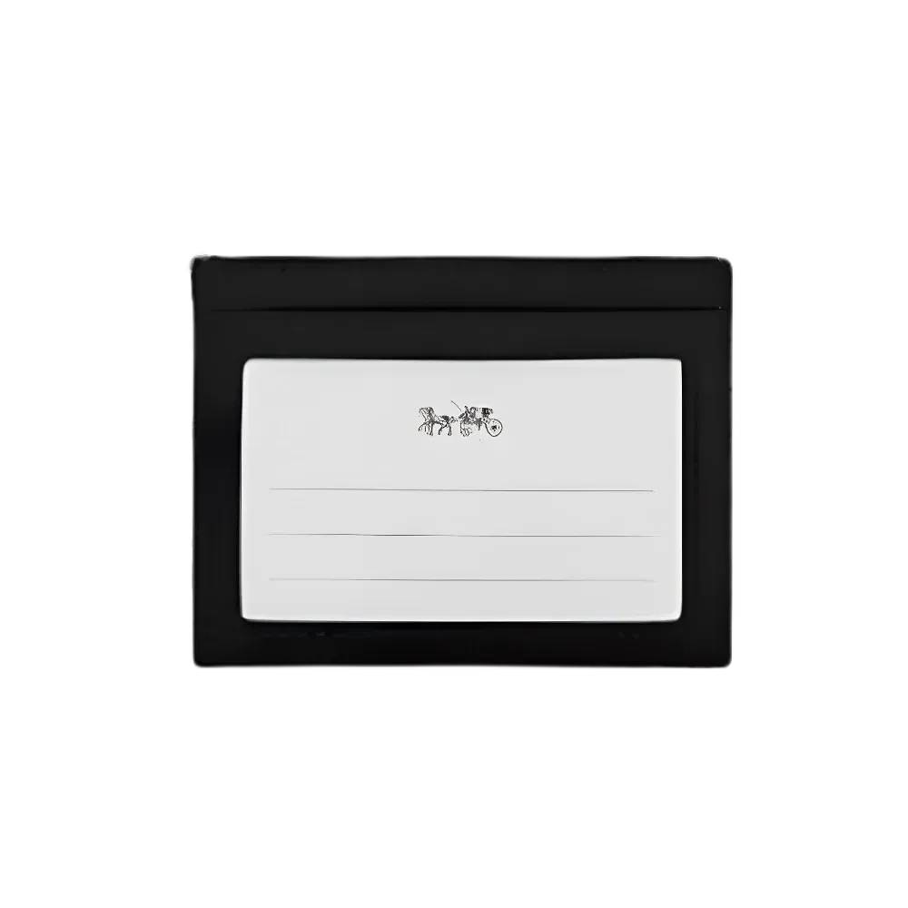 Coach Slim Id Card Case Pebbled Leather-Black