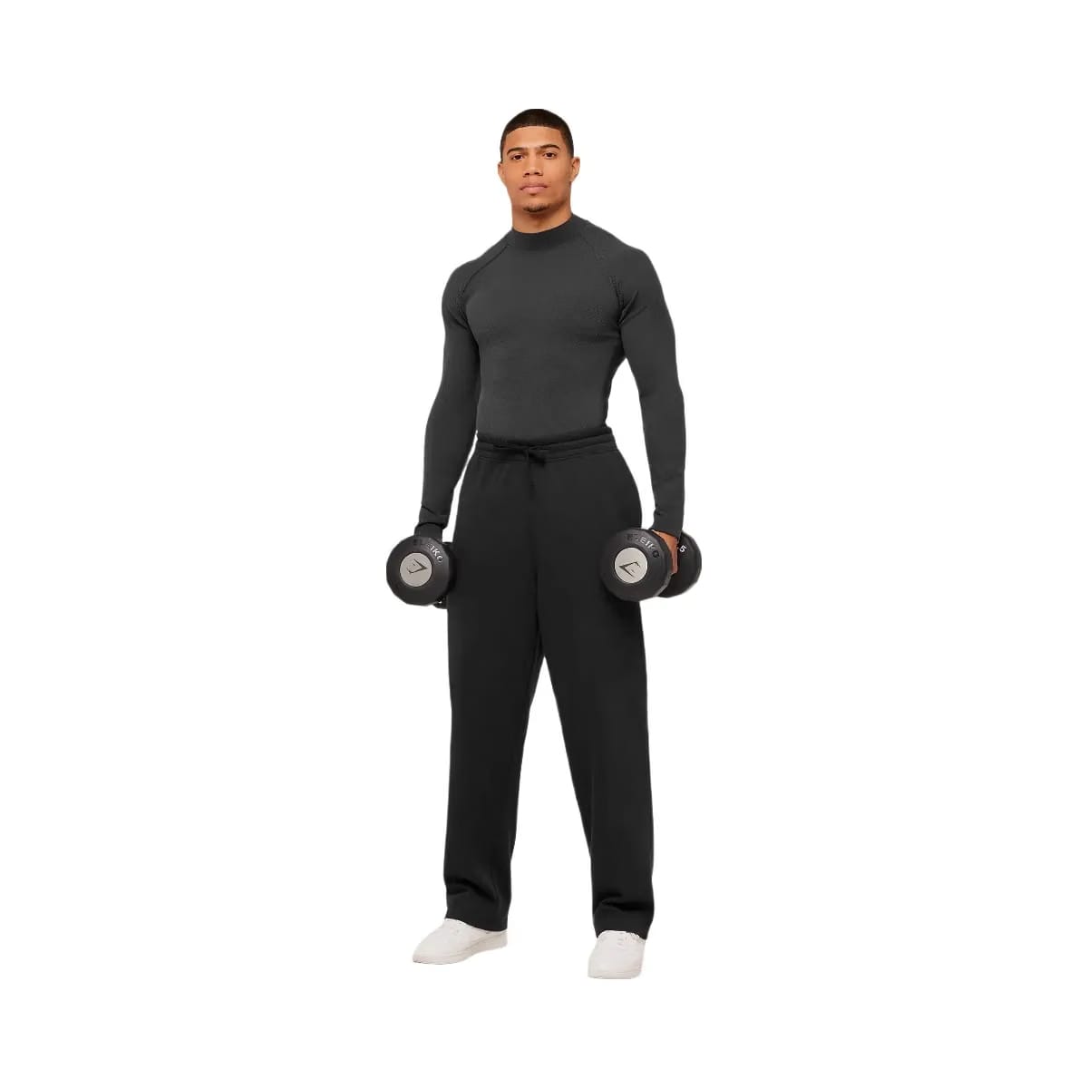 Gymshark Physique Long Sleeve T-Shirt "Grey Black"
