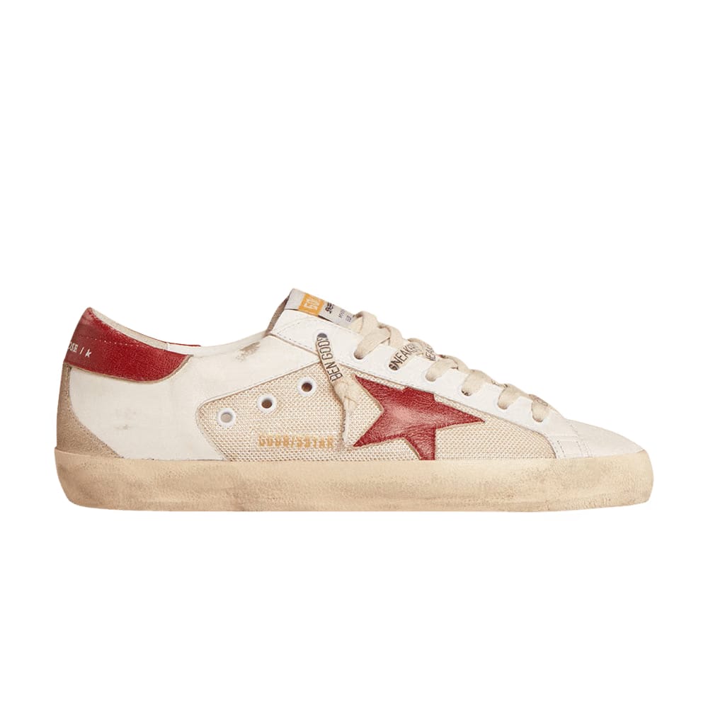 Golden Goose Superstar White Red Mesh