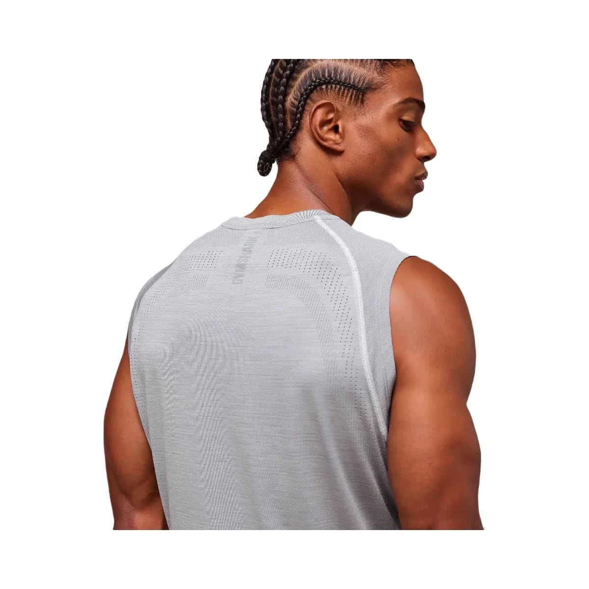 Gymshark Versatile Seamless Tank "Light Grey Smokey Grey"