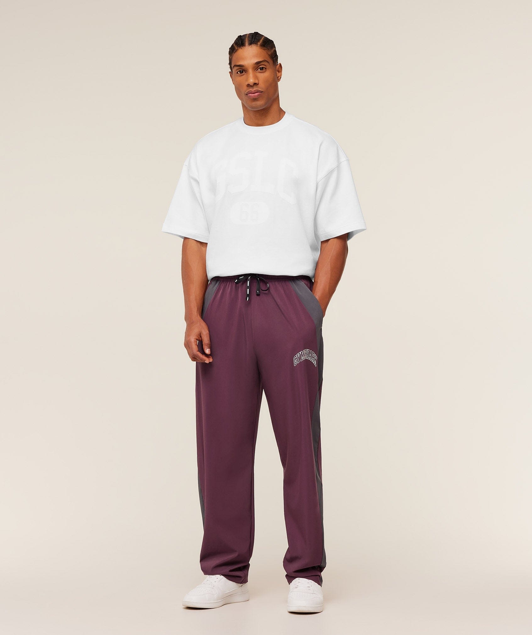 Gymshark Collegiate Tech Pants Gs Impact Burgundy
