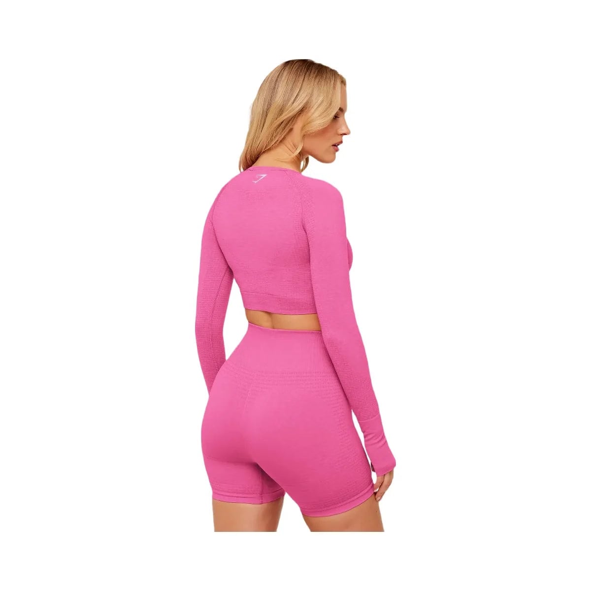 Gymshark Vital Sweetheart Neck Crop Top "Super-Set Pink Marl"