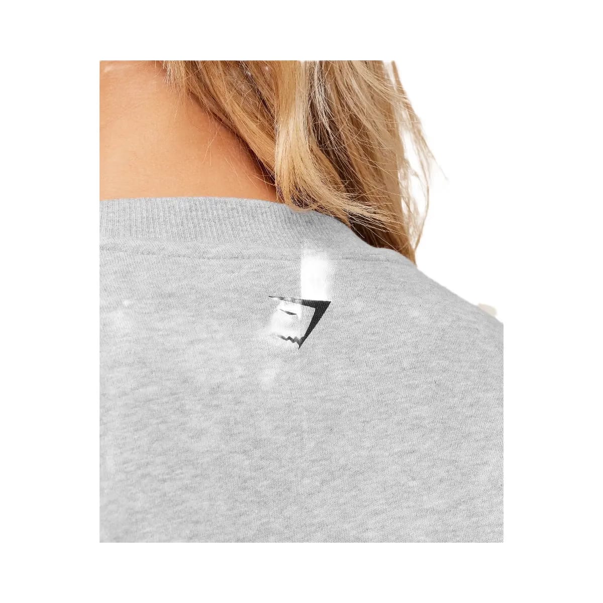 Gymshark Worn Crest Graphic Sweatshirt "Light Grey Core Marl"