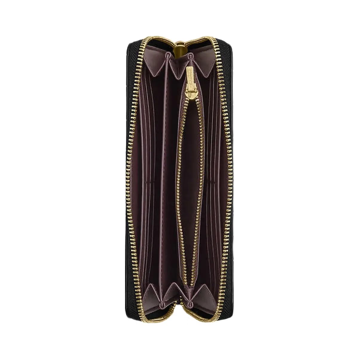 Coach Long Zip Around Wallet Embossed Crocodile-Gold-Black