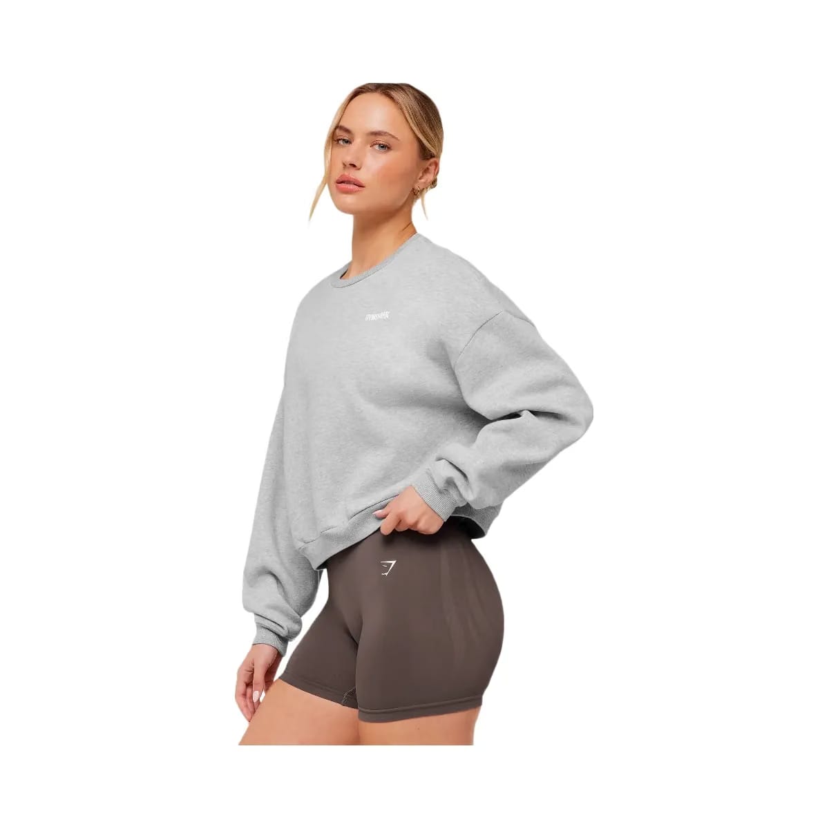 Gymshark Cosy Luxe Sweatshirt "Bros Soft Grey Marl"