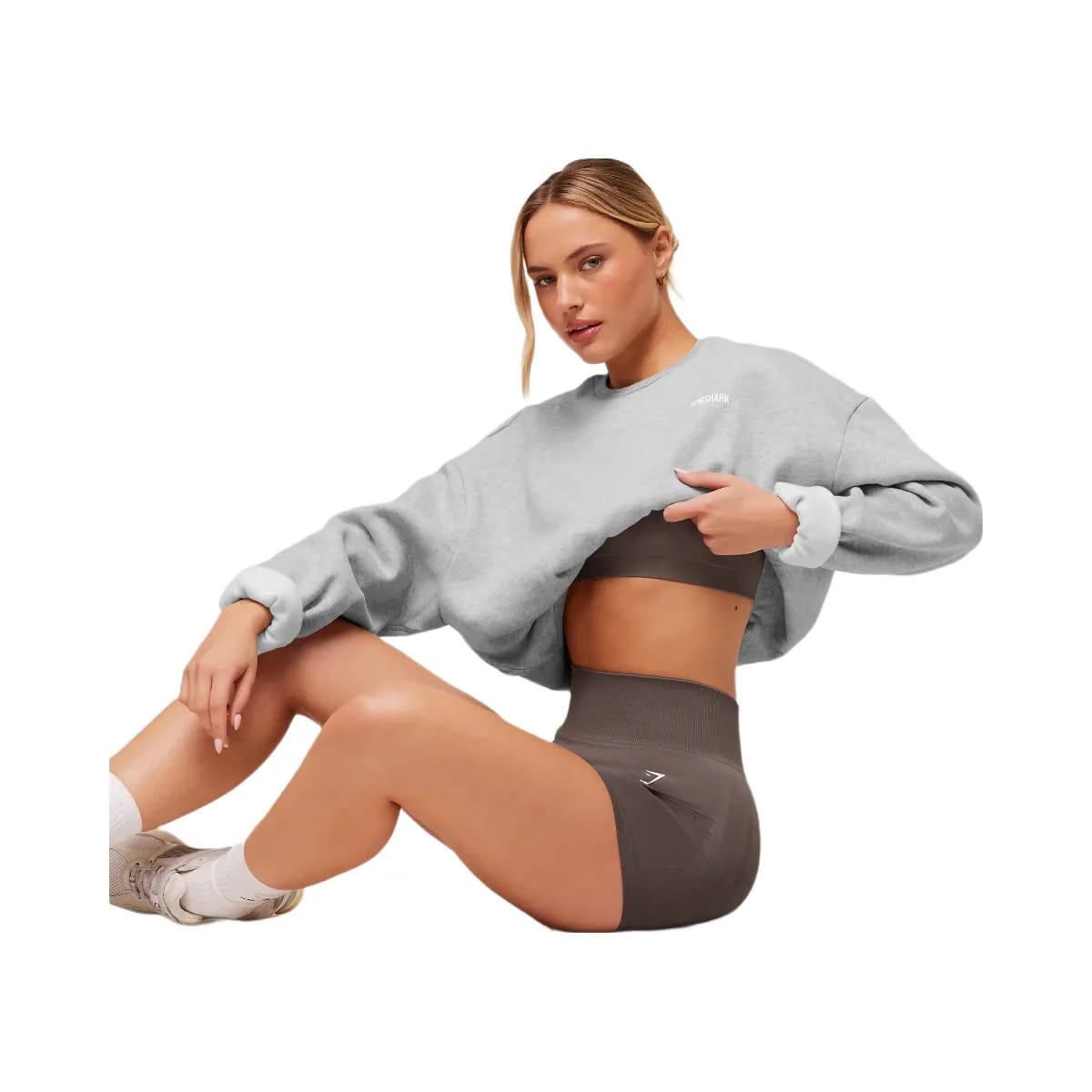 Gymshark Cosy Luxe Sweatshirt "Bros Soft Grey Marl"
