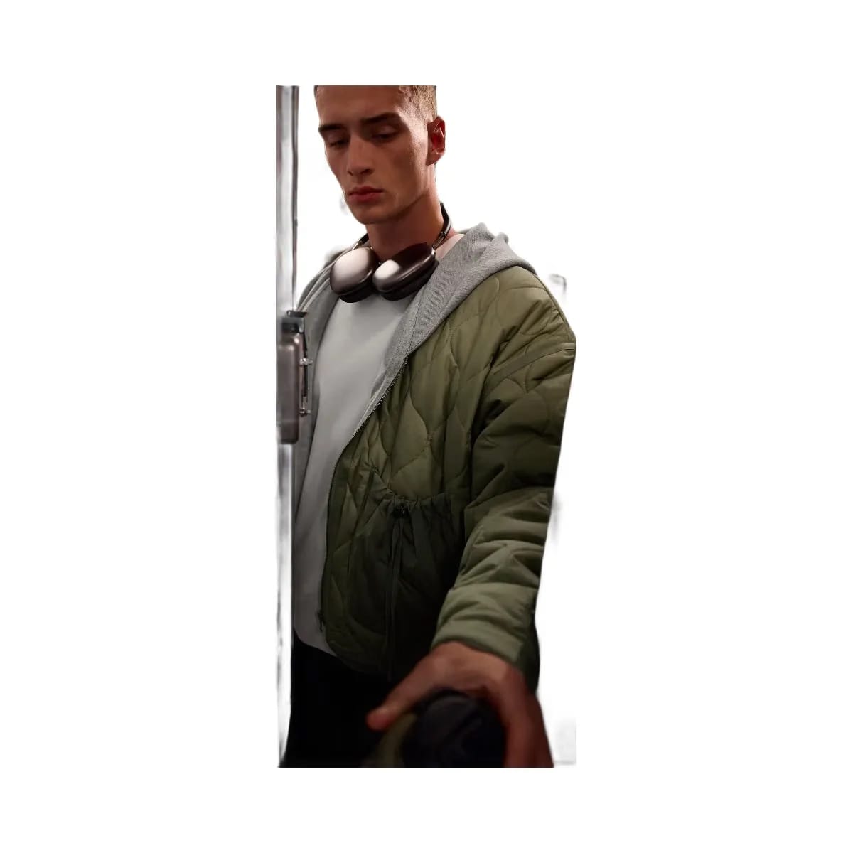 Gymshark x Saalt Studios Jacket "GS Utility Green GUILLE Core Grey Marl"