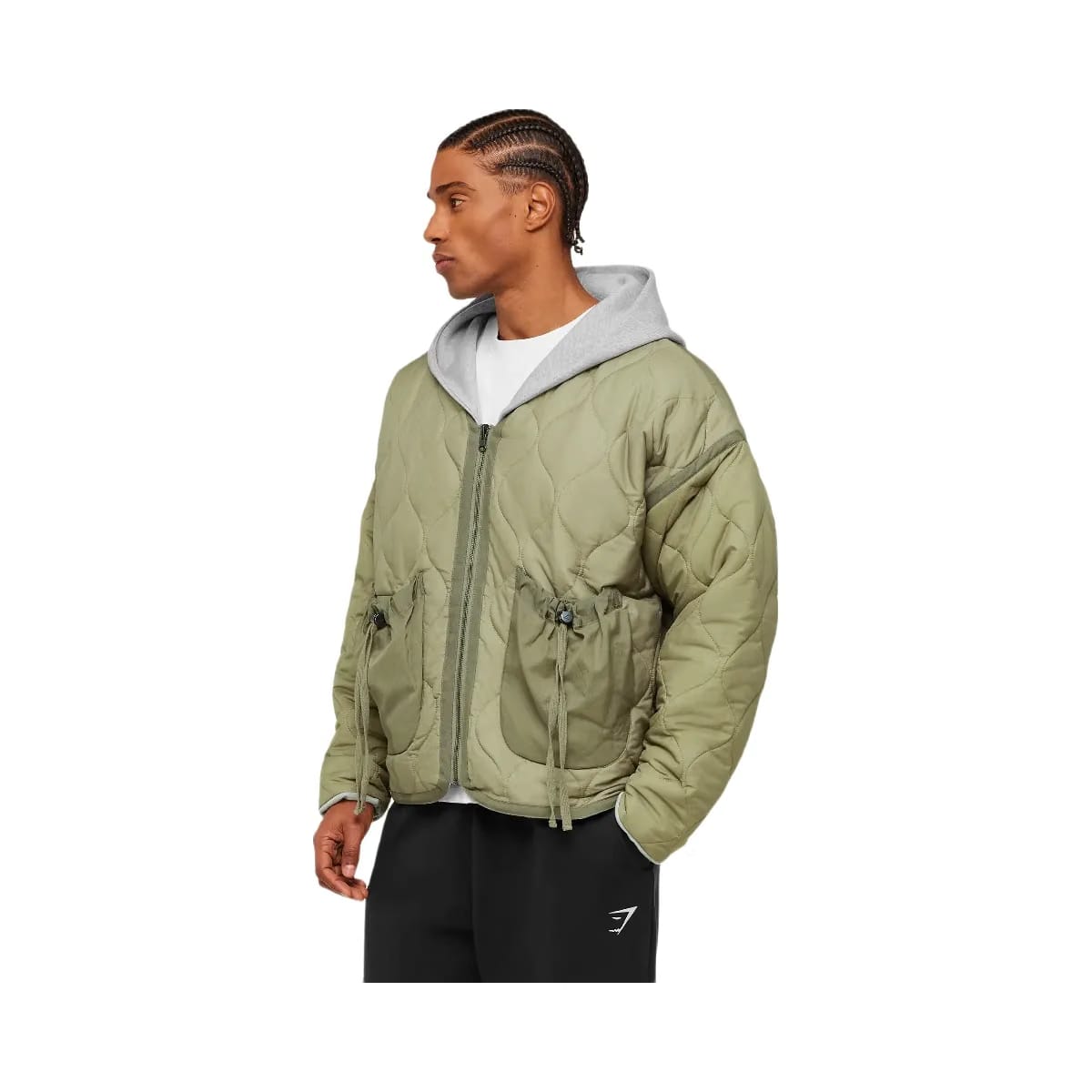 Gymshark x Saalt Studios Jacket "GS Utility Green GUILLE Core Grey Marl"