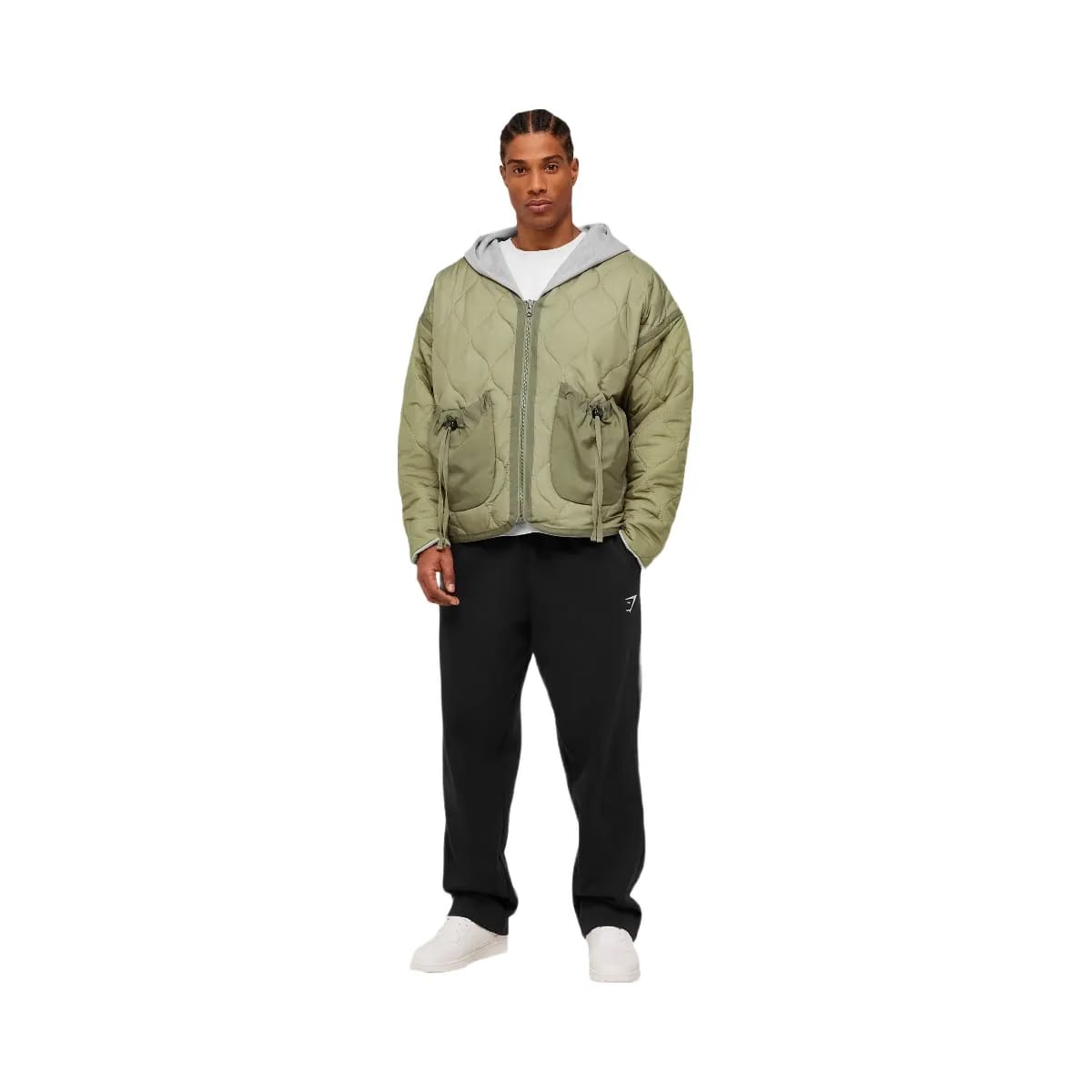 Gymshark x Saalt Studios Jacket "GS Utility Green GUILLE Core Grey Marl"