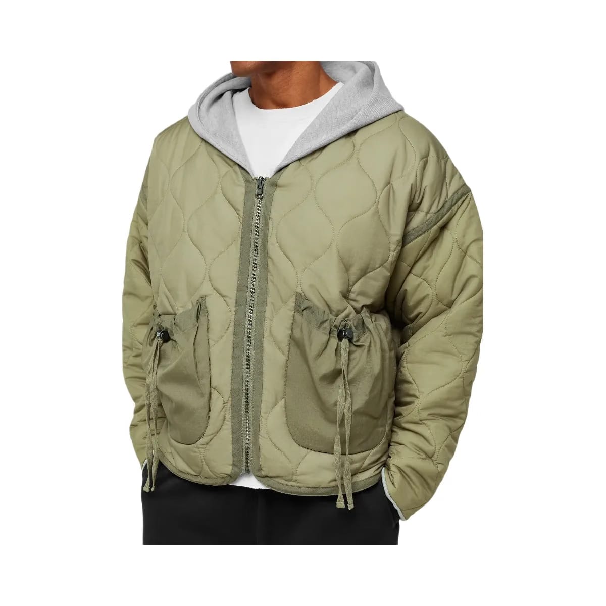 Gymshark x Saalt Studios Jacket "GS Utility Green GUILLE Core Grey Marl"