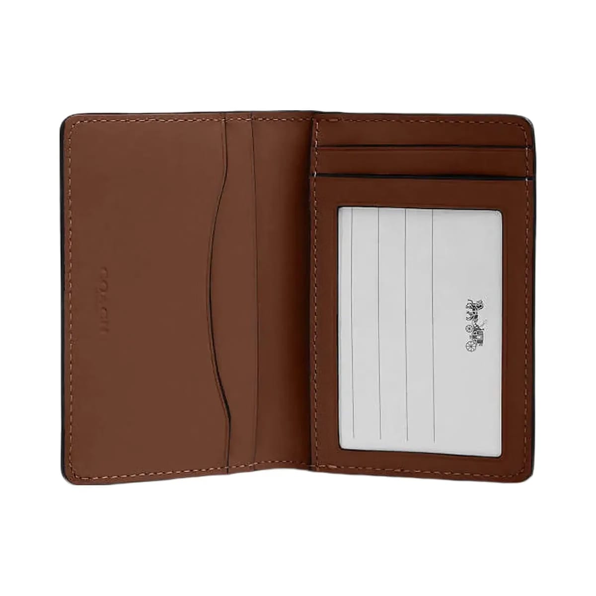 Coach Id Wallet Smooth Leather-Saddle