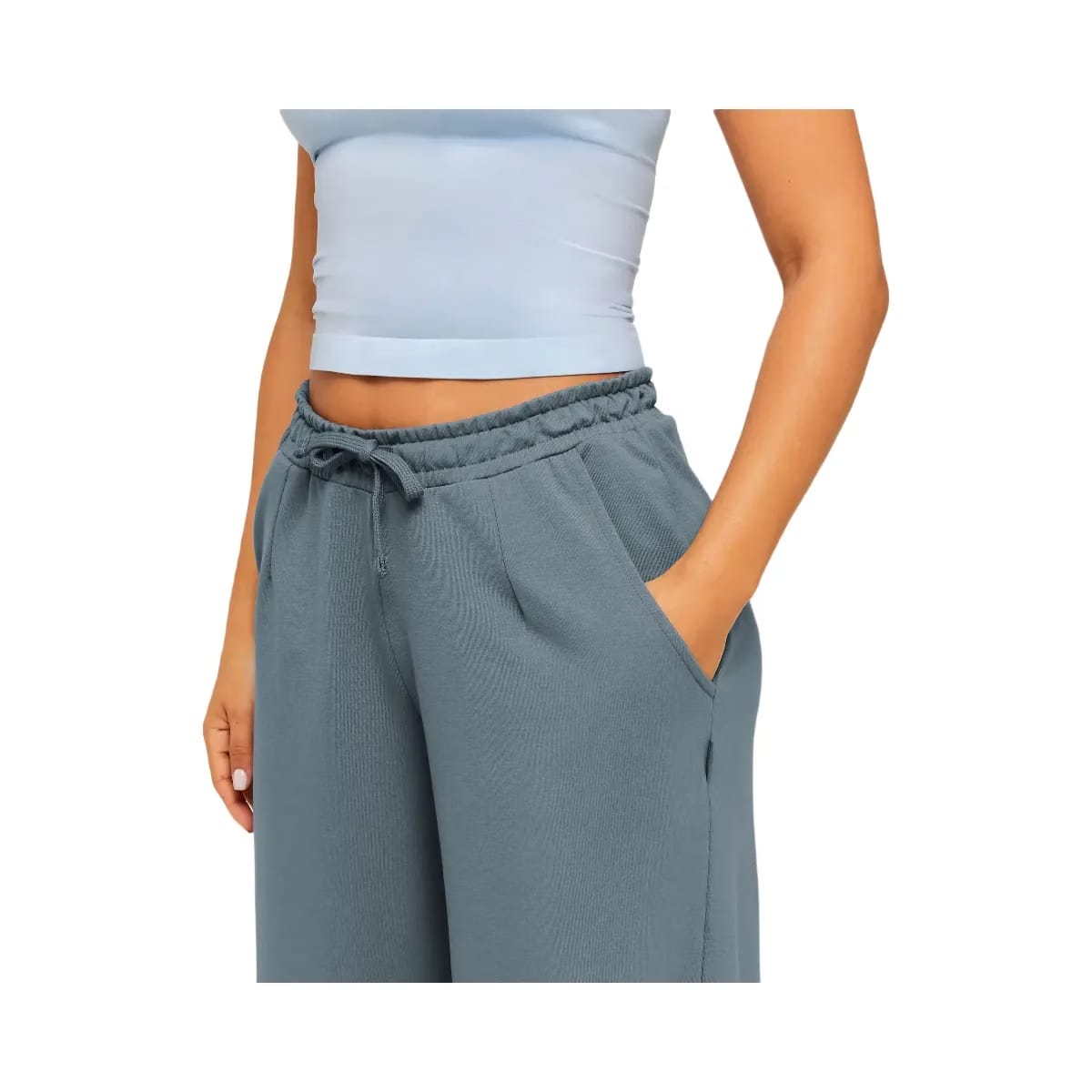 Gymshark Lightweight Wide Leg Pant Short "Iron Blue"
