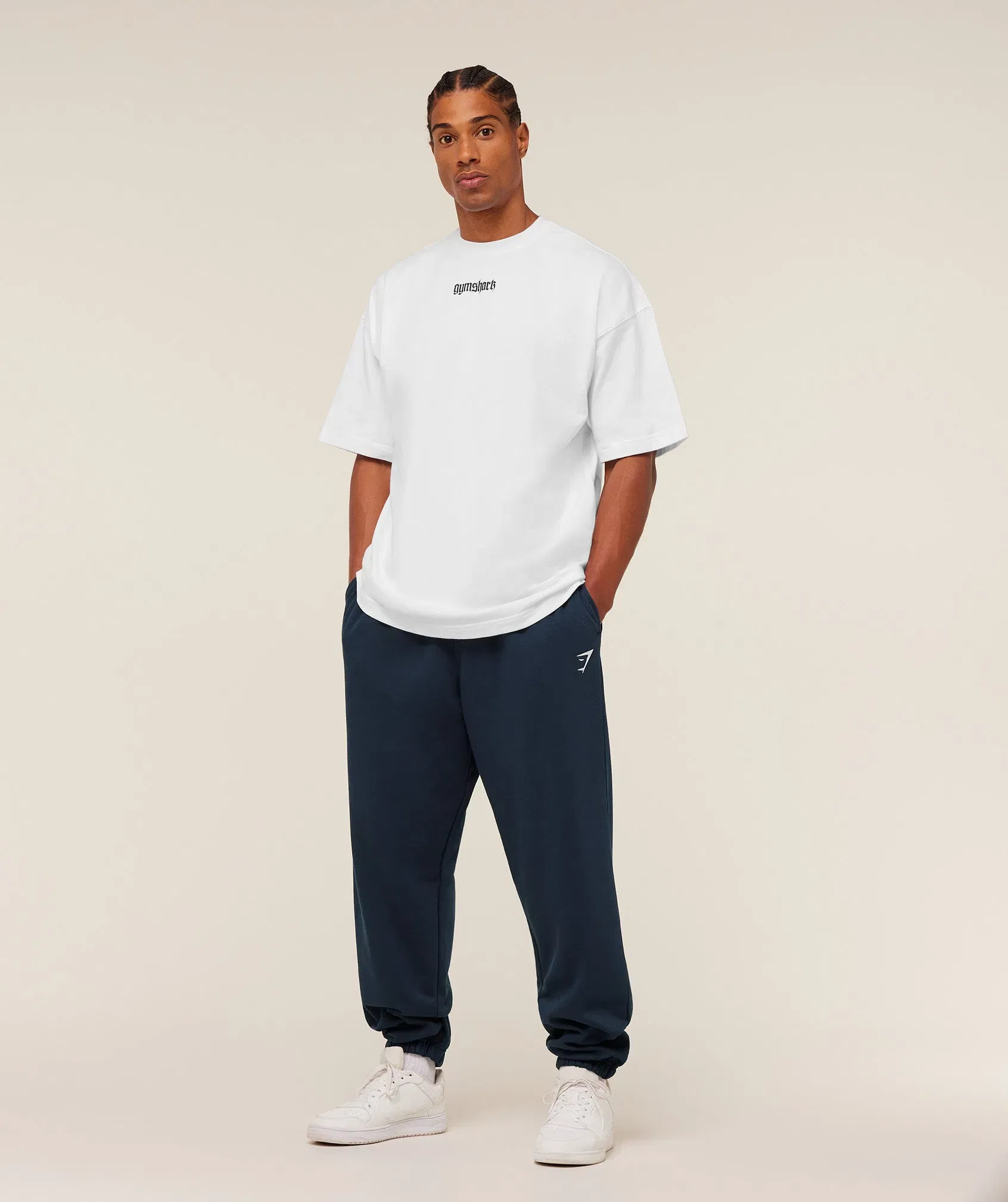 Gymshark Crest Oversized Joggers Gs Navy