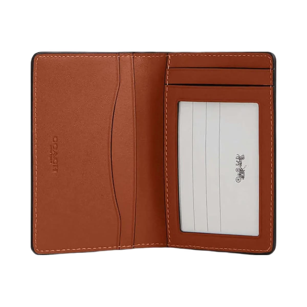 Coach Id Card Wallet Smooth Leather-Tan
