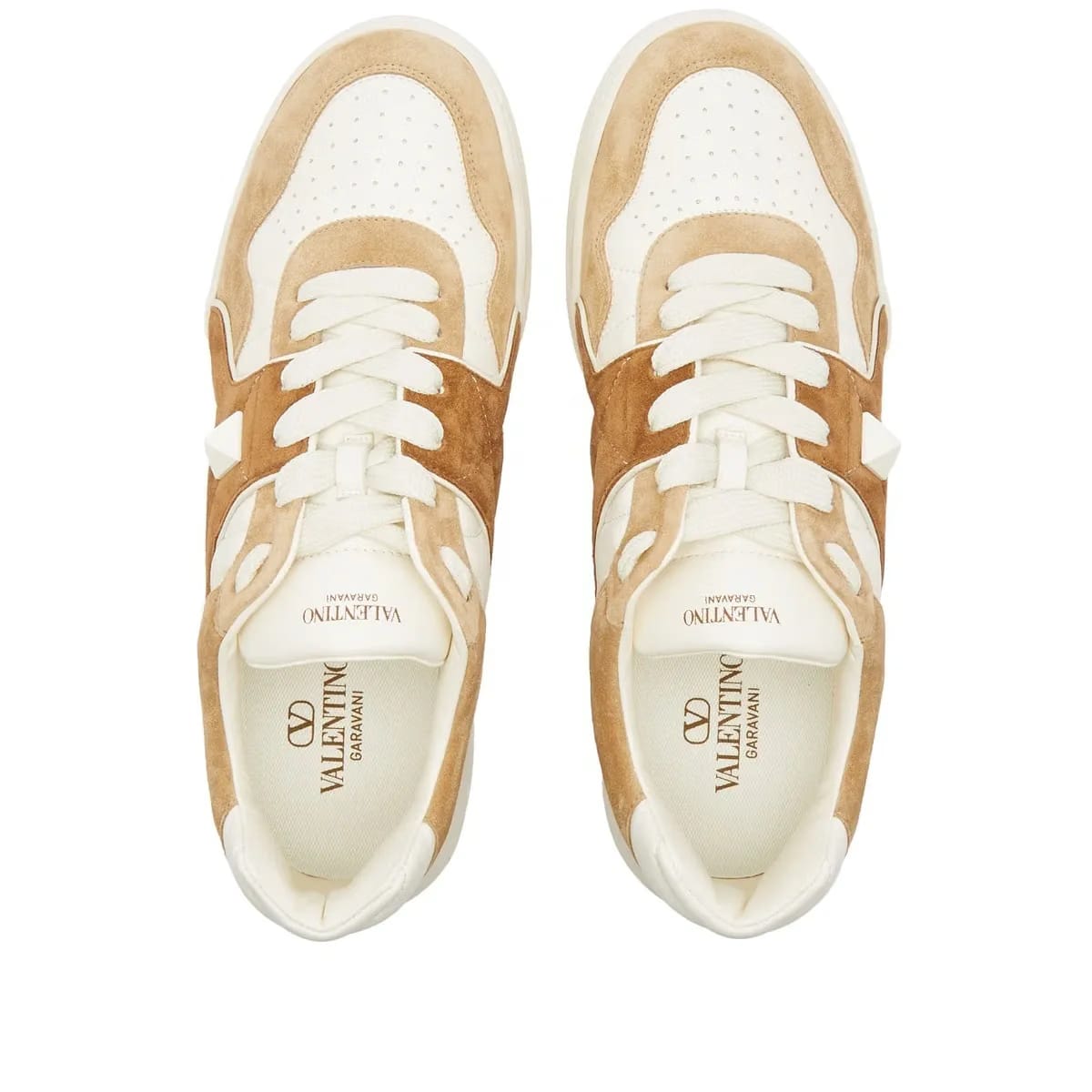 Valentino One Stud Desert Beige & Cigar
