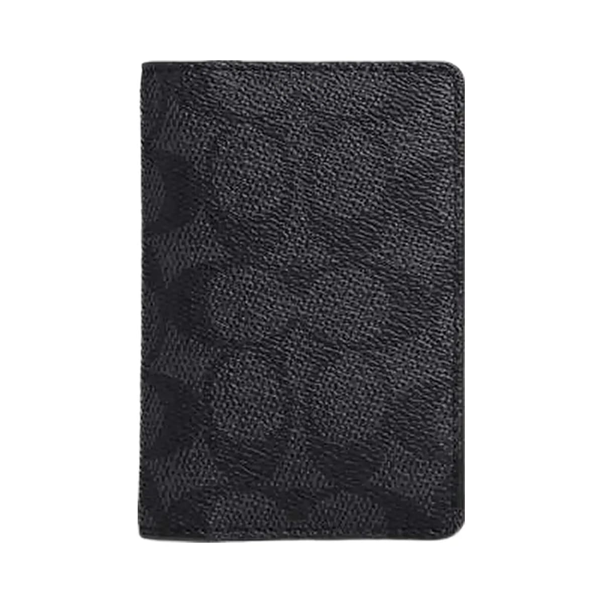 Coach Id Wallet In Signature Canvas Signature Canvas-Charcoal-Black
