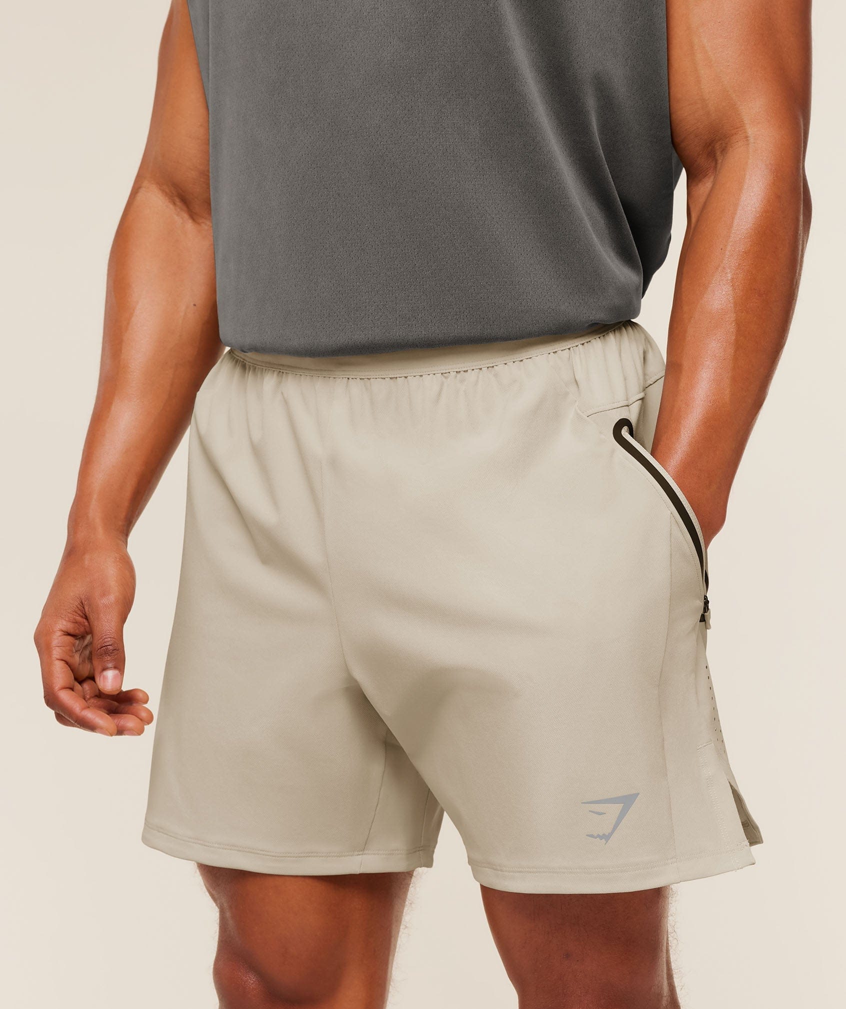 Gymshark Sport Hybrid 6" Shorts Pebble Grey
