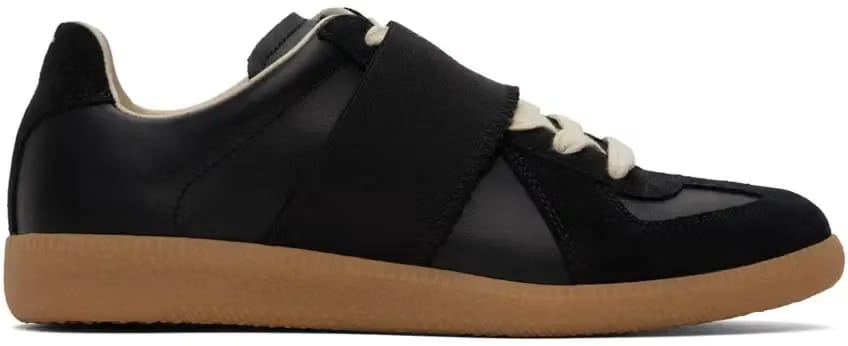 MAISON MARGIELA Black Replica Elastic Band Sneakers