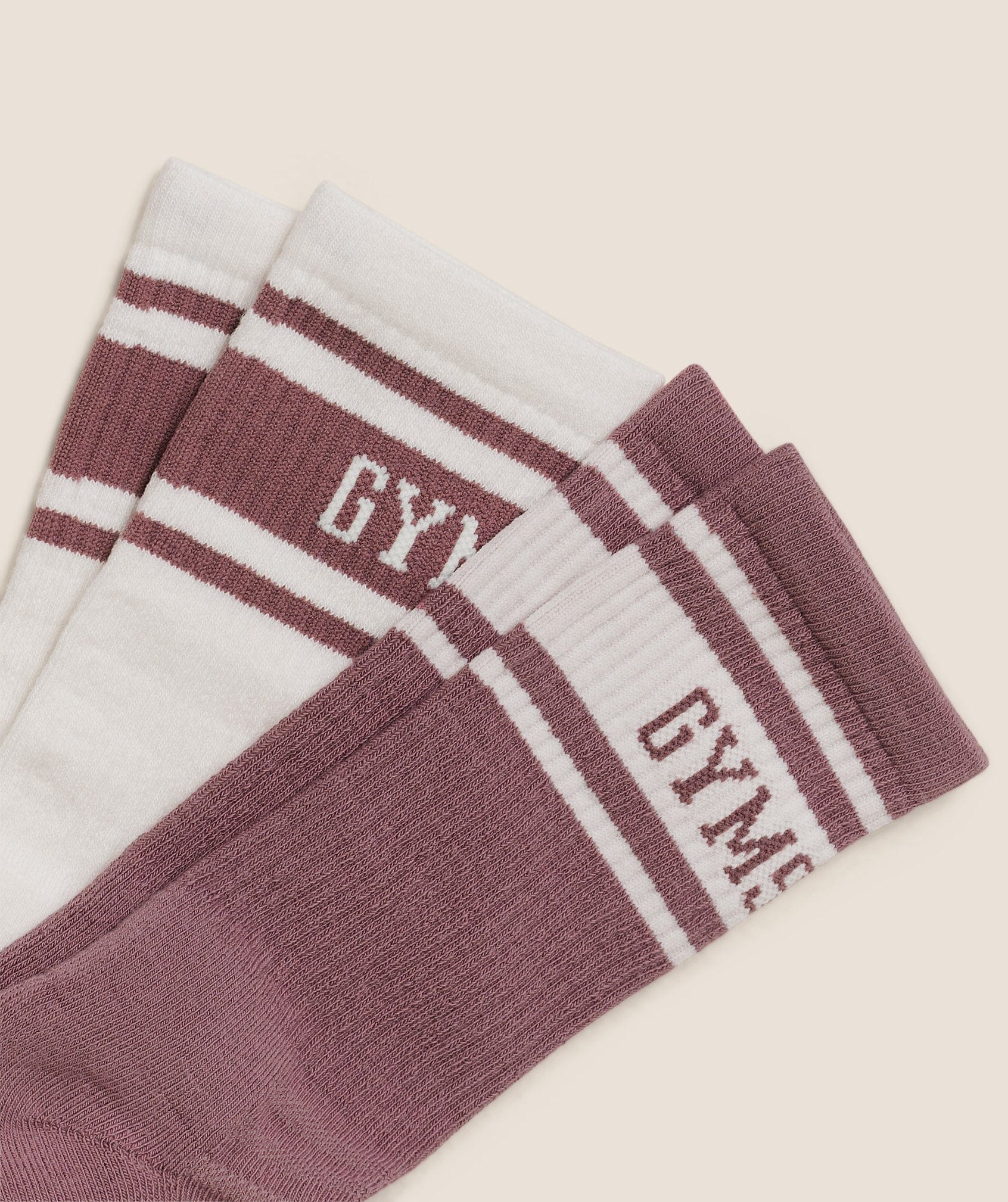 Gymshark Collegiate Crew Sock 2Pk Calm Pink