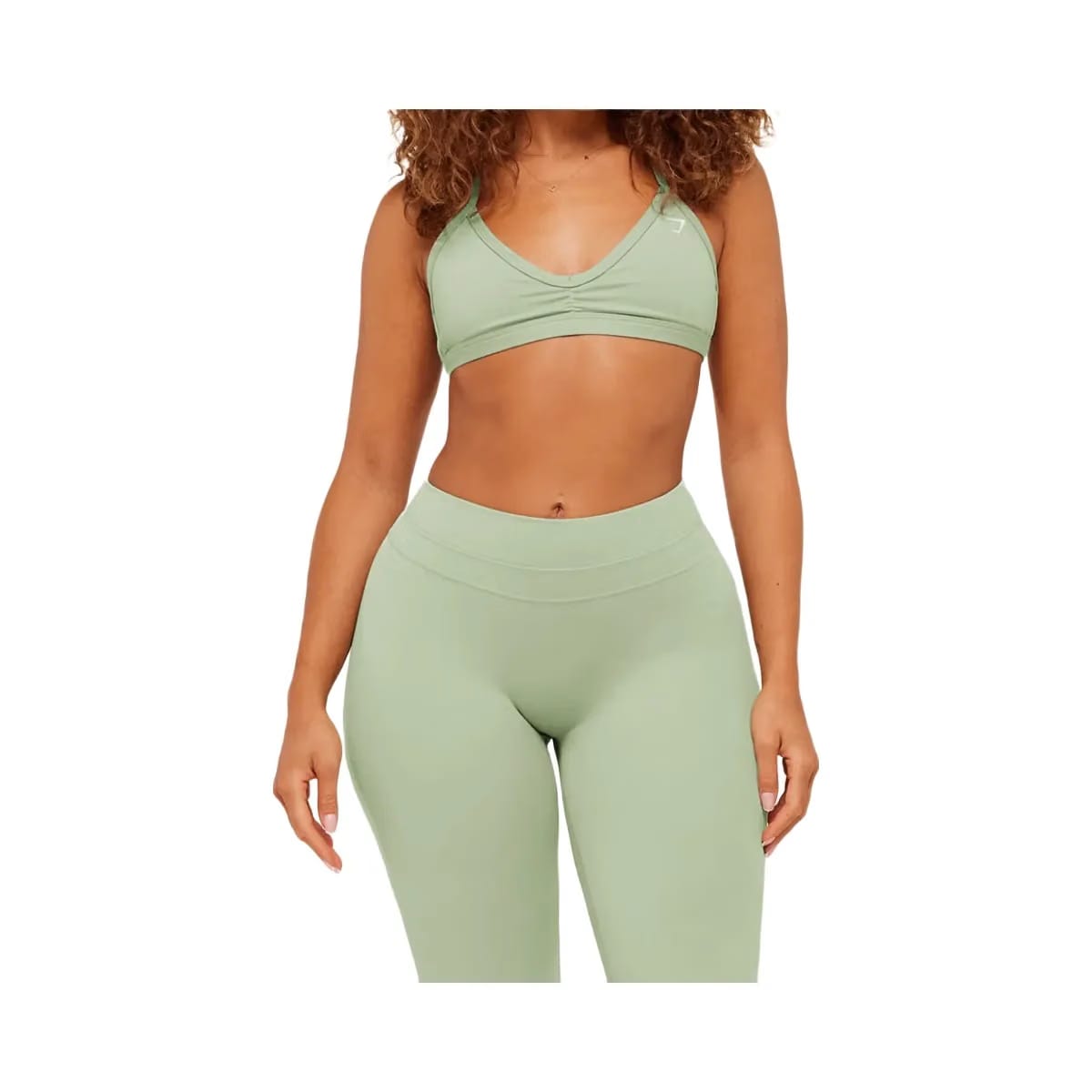 Gymshark Whitney Mid-High Rise Flared Leggings "Haze Green"