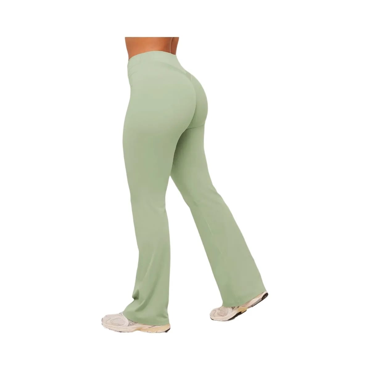 Gymshark Whitney Mid-High Rise Flared Leggings "Haze Green"