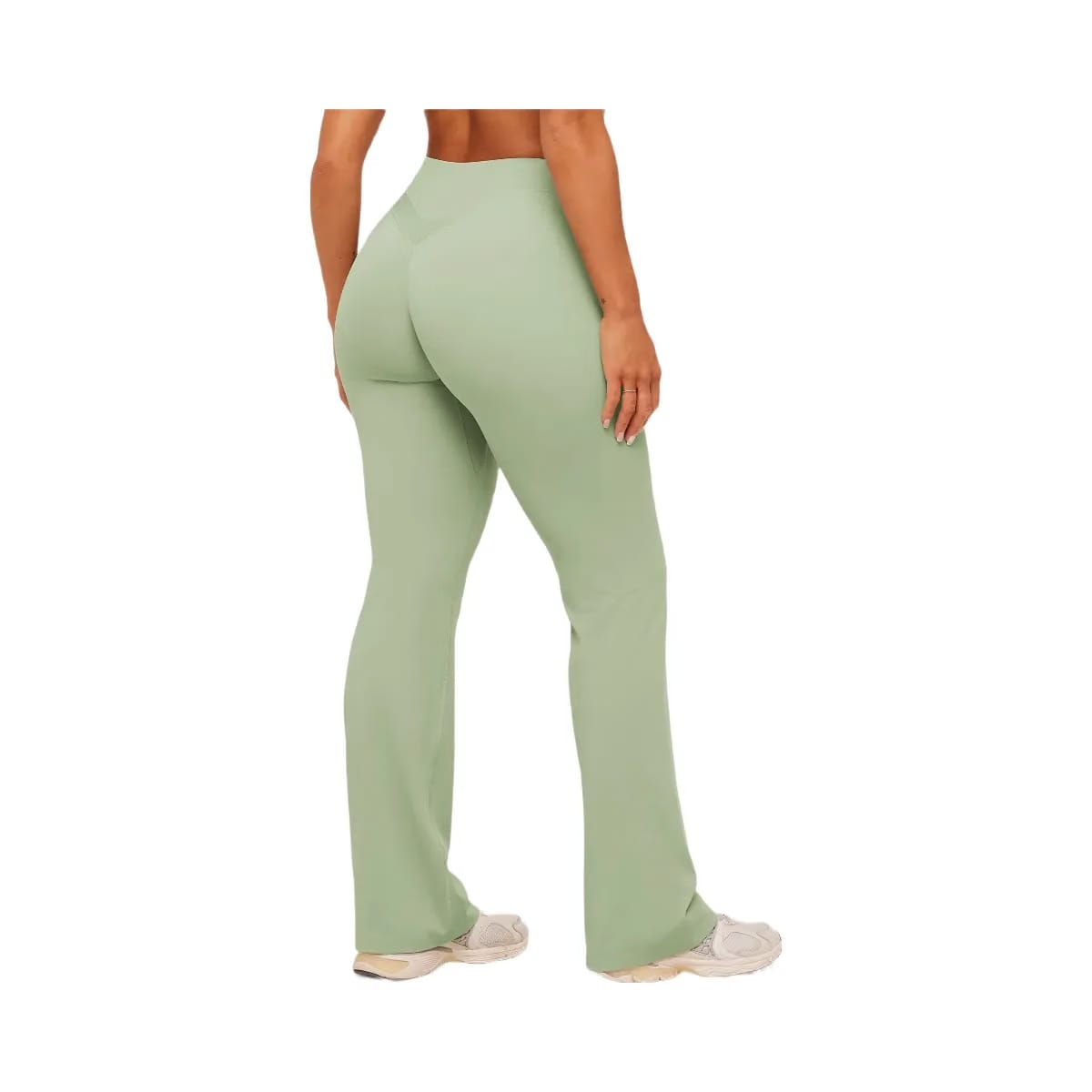 Gymshark Whitney Mid-High Rise Flared Leggings "Haze Green"