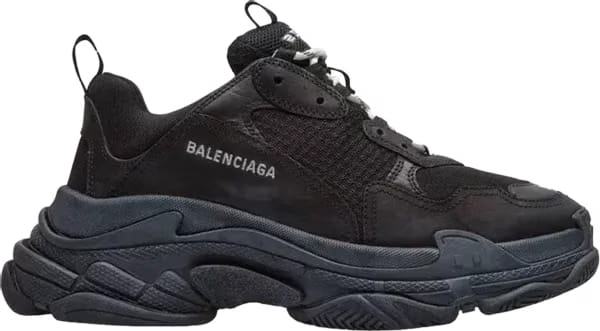 Balenciaga Triple S Black Pre-Distressed