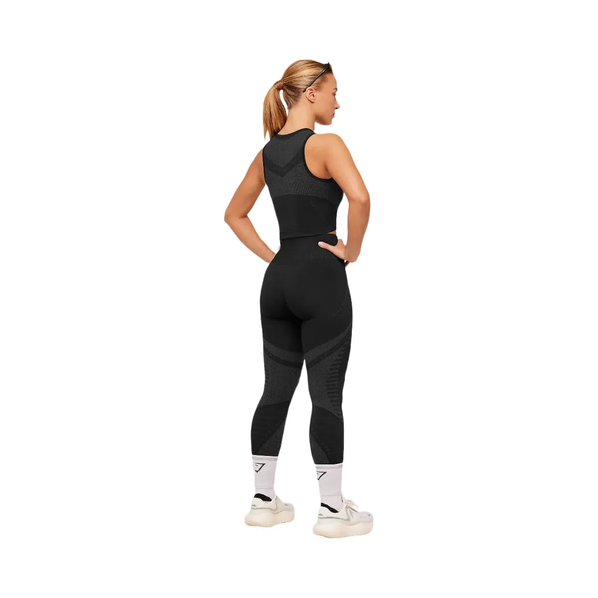 Gymshark Running Seamless Tank "GS Black GS Asphalt Grey"
