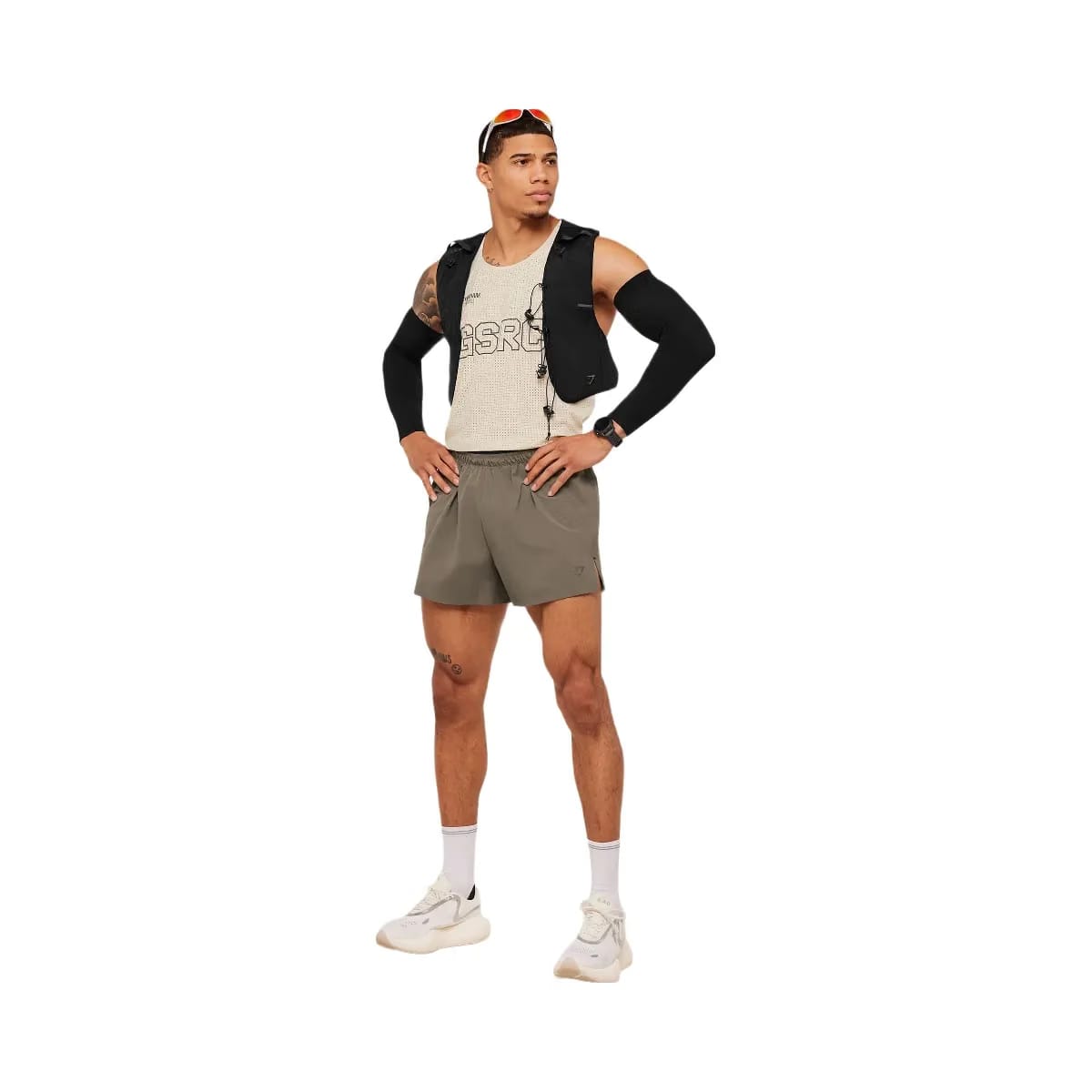 Gymshark Running Elite 5" Short "Camo Brown"