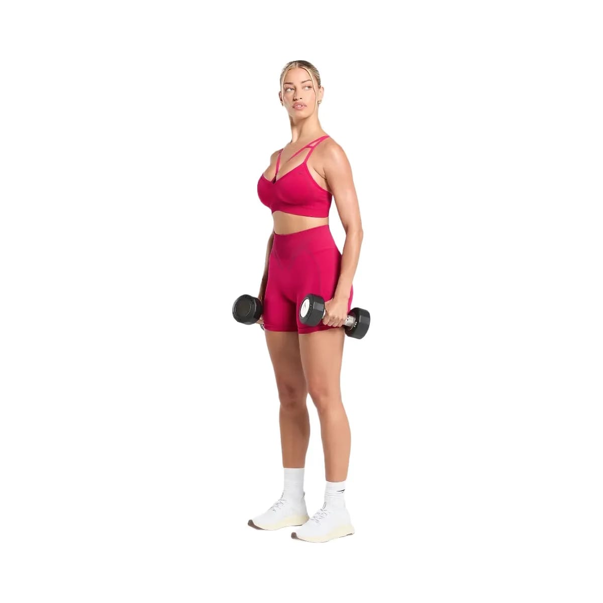 Gymshark Apex Contrast Sports Bra "Build Pink Asphalt Grey"