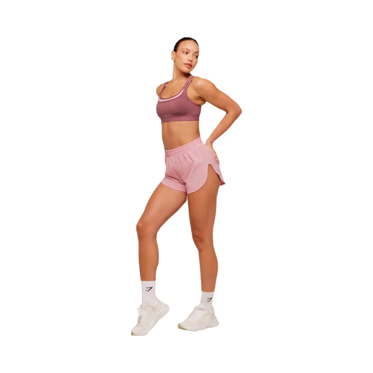 Gymshark Interval High Leg Shorts "Light Pink"