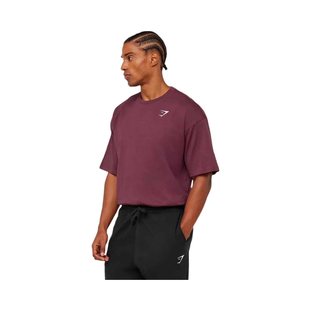 Gymshark Crest Oversized T-Shirt "GS Impact Burgundy"